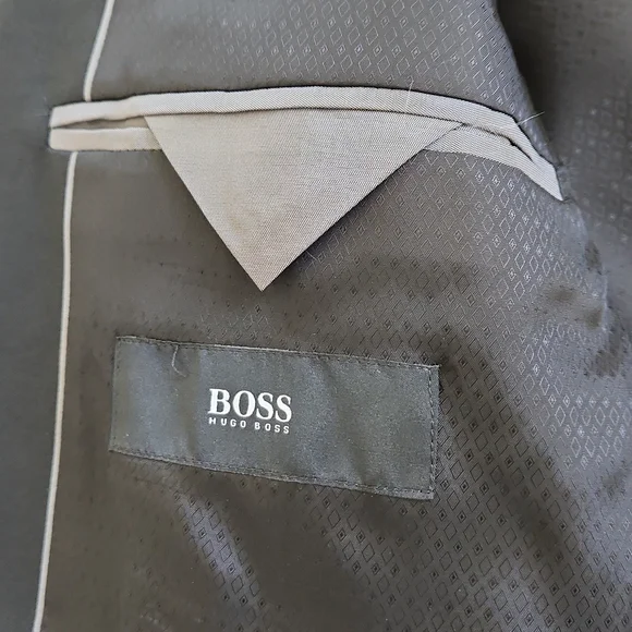 Solid black Boss by Hugo Boss sport coat, NWT. Jacket 42L
